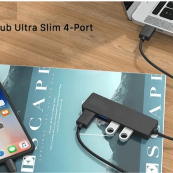 4 port USB 3.0 HUb splitter multi adapter high speed for PC Mac desktop laptop - Picture 2 of 3